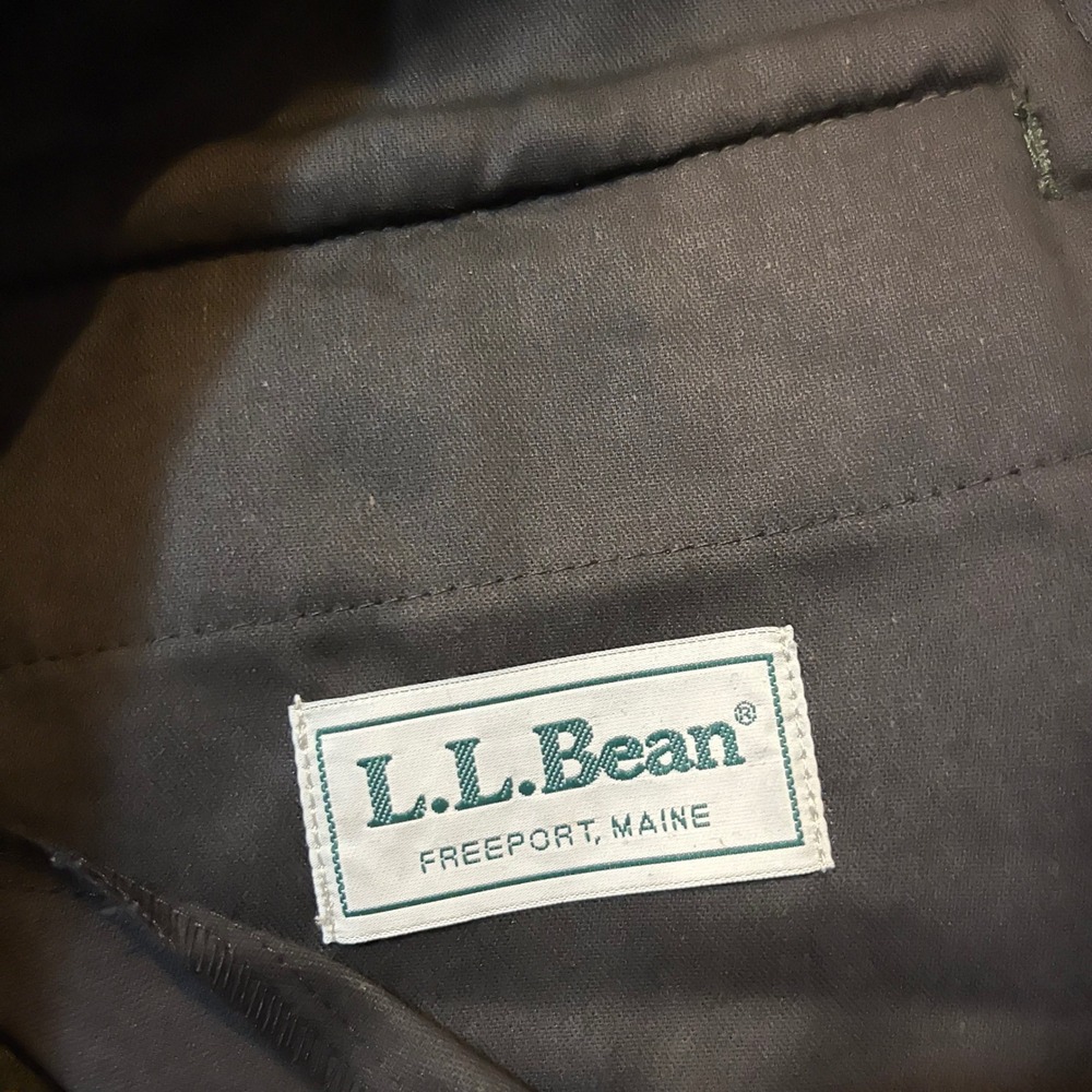 Vintage L.L. Bean Heavy Pants Men 40 Green Wool Blend 85% Straight Leg USA Made - Picture 5 of 6